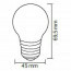 LED Lamp 10 Pack - Romba - Geel Gekleurd - E27 Fitting - 1W Lijntekening