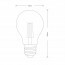 LED Lamp - Filament - Trion Limpo - E27 Fitting - 8W - Warm Wit 2700K - Amber - Glas Lijntekening