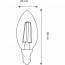 LED Lamp - Kaarslamp - Filament - E14 Fitting - 4W - Warm Wit 2700K Lijntekening