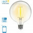 LED Lamp - Smart LED - Aigi Rixona - Bulb G125 - 6W - E27 Fitting - Slimme LED - Wifi LED + Bluetooth - Aanpasbare Kleur - Transparant Helder - Glas 2