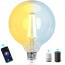 LED Lamp - Smart LED - Aigi Rixona - Bulb G125 - 6W - E27 Fitting - Slimme LED - Wifi LED + Bluetooth - Aanpasbare Kleur - Transparant Helder - Glas 4