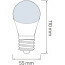 LED Lamp - Specta - Blauw Gekleurd - E27 Fitting - 3W Lijntekening