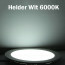 LED Paneel / Downlight Set BSE Rond Inbouw 6W 6000K Helder Wit 120mm Spatwaterdicht Kleur
