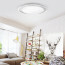LED Plafondlamp - Aigi - 60W - Aanpasbare Kleur - Dimbaar - Afstandsbediening - Rond - Mat Zilver - Aluminium 6
