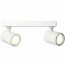 LED Plafondspot - Facto Colri - GU10 Fitting - 2-lichts - Rond - Mat Wit - Kantelbaar - Aluminium