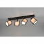 LED Plafondspot - Plafondverlichting - Trion Bidon - E14 Fitting - 4-lichts - Rechthoek - Mat Zwart - Aluminium 5