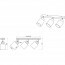 LED Plafondspot - Trion Asmara - E14 Fitting - 3-lichts - Rechthoek - Mat Bruin - Hout Lijntekening