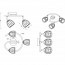 LED Plafondspot - Trion Eve - GU10 Fitting - 3-lichts - Rond - Mat Wit - Aluminium Lijntekening