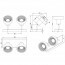 LED Plafondspot - Trion Leonida - GU10 Fitting - 2-lichts - Rechthoek - Mat Nikkel - Aluminium Lijntekening