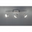 LED Plafondspot - Trion Ribon - 12W - Warm Wit 3000K - 3-lichts - Rechthoek - Mat Nikkel - Aluminium 2