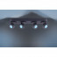 LED Plafondspot WiZ - Trion Sanca - 12W - Aanpasbare Kleur - 4-lichts - Rechthoek - Mat Zwart - Aluminium 6