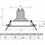 LED Spot Set - Pragmi Borny Pro - GU10 Fitting - Inbouw Vierkant - Mat Zwart - 4W - Warm Wit 3000K - Kantelbaar - 92mm Lijntekening