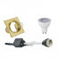 LED Spot Set - Trion - GU10 Fitting - Dimbaar - Inbouw Vierkant - Mat Goud - 6W - Helder/Koud Wit 6400K - Kantelbaar 80mm