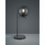 LED Tafellamp - Trion Pora - E14 Fitting - Rond - Mat Zwart Rookglas - Aluminium 2