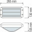 LED Tuinverlichting - Buitenlamp - Ovalas - Wand - Aluminium Mat Zwart - E27 - Rechthoek Lijntekening