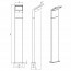 LED Tuinverlichting - Buitenlamp - Trion Pearly XL - Staand - 9W - Mat Zwart - Aluminium Lijntekening