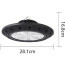 LED UFO High Bay 100W - Aigi - Magazijnverlichting - Waterdicht IP65 - Helder/Koud Wit 5700K - Aluminium Lijntekening