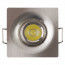 LED Veranda Spot Verlichting - Inbouw Vierkant 1W - Natuurlijk Wit 4200K - Mat Chroom Aluminium - 40mm 2
