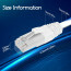 Netwerkkabel - Internetkabel - Patchkabel - Aigi Hatro - Cat7 UTP Kabel RJ45 - 10 Meter - Koper - Wit Lijntekening