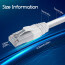 Netwerkkabel - Internetkabel - Patchkabel - Aigi Hoxi - Cat7 UTP Kabel RJ45 - 1.5 Meter - Koper - Wit Lijntekening