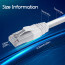 Netwerkkabel - Internetkabel - Patchkabel - Aigi Hoxi - Cat7 UTP Kabel RJ45 - 5 Meter - Koper - Wit Lijntekening