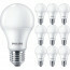 PHILIPS - LED Lamp E27 10 Pack - Corepro LEDbulb E27 Peer Mat 10W 1055lm - 827 Zeer Warm Wit 2700K | Vervangt 75W