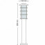 PHILIPS - LED Tuinverlichting - Staande Buitenlamp - CorePro LEDbulb 827 A60 - Nalid 4 - E27 Fitting - 5.5W - Warm Wit 2700K - Rond - RVS Lijntekening
