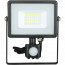 SAMSUNG - LED Bouwlamp 20 Watt met Sensor - LED Schijnwerper - Viron Dana - Natuurlijk Wit 4000K - Mat Zwart - Aluminium 2