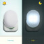 Stekkerlamp Lamp - Stekkerspot met Dag en Nacht Sensor - Aigi Sipas - 1W - Helder/Koud Wit 6500K - Ovaal - Mat Wit - Kunststof 8