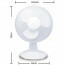 Ventilator - Aigi Lyno - 30W - Tafelventilator - Staand - Rond - Mat Wit - Kunststof Lijntekening